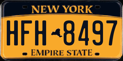 NY license plate HFH8497