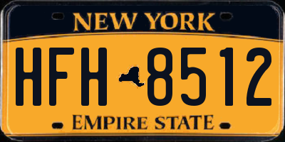NY license plate HFH8512