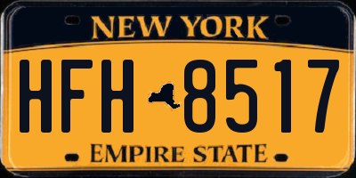 NY license plate HFH8517