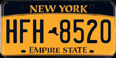 NY license plate HFH8520