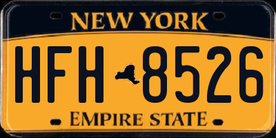 NY license plate HFH8526