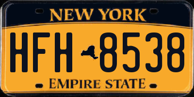 NY license plate HFH8538