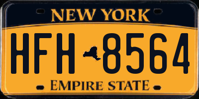 NY license plate HFH8564
