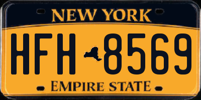 NY license plate HFH8569