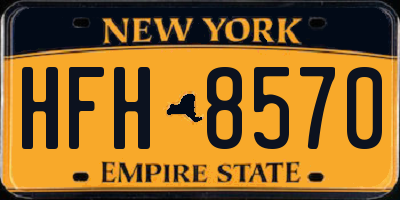 NY license plate HFH8570