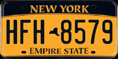 NY license plate HFH8579