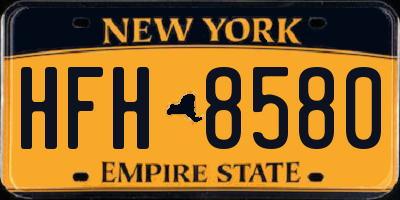 NY license plate HFH8580