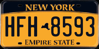 NY license plate HFH8593