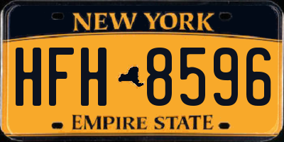 NY license plate HFH8596