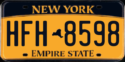 NY license plate HFH8598