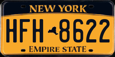 NY license plate HFH8622