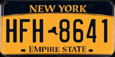 NY license plate HFH8641