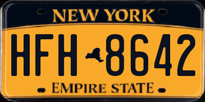 NY license plate HFH8642