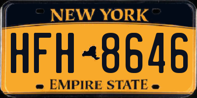 NY license plate HFH8646
