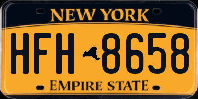 NY license plate HFH8658
