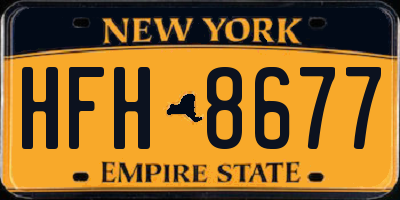 NY license plate HFH8677