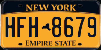 NY license plate HFH8679
