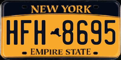 NY license plate HFH8695