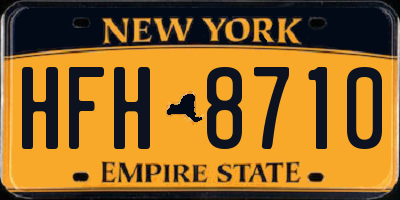 NY license plate HFH8710
