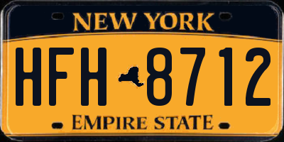 NY license plate HFH8712