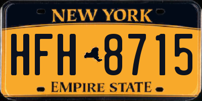 NY license plate HFH8715
