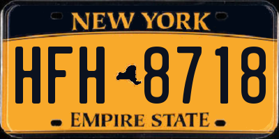 NY license plate HFH8718