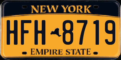 NY license plate HFH8719