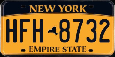 NY license plate HFH8732