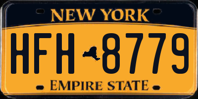 NY license plate HFH8779