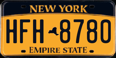 NY license plate HFH8780