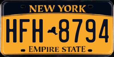NY license plate HFH8794