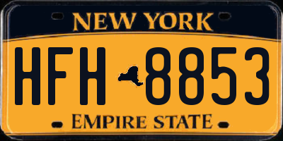 NY license plate HFH8853