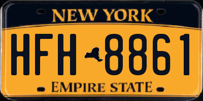 NY license plate HFH8861