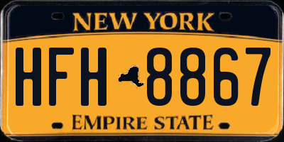NY license plate HFH8867