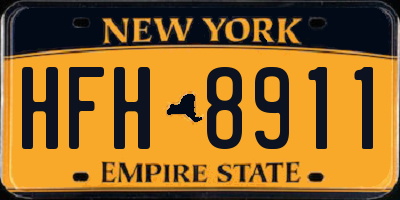 NY license plate HFH8911