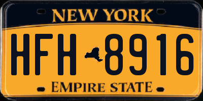 NY license plate HFH8916
