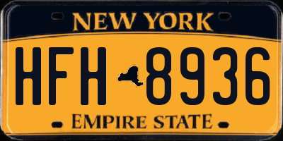 NY license plate HFH8936