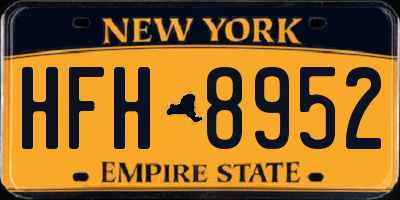 NY license plate HFH8952