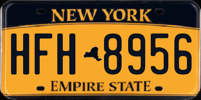 NY license plate HFH8956