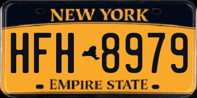 NY license plate HFH8979