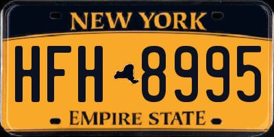 NY license plate HFH8995