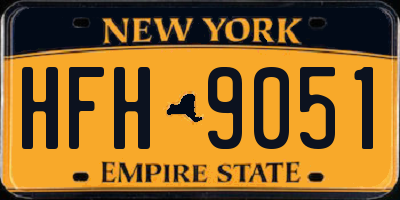NY license plate HFH9051