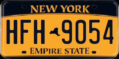 NY license plate HFH9054