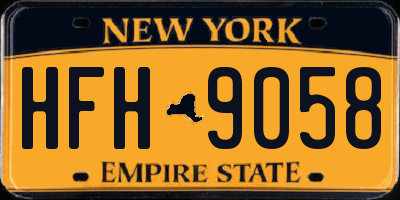 NY license plate HFH9058