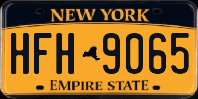 NY license plate HFH9065