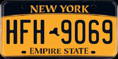 NY license plate HFH9069