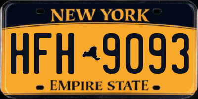 NY license plate HFH9093