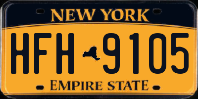 NY license plate HFH9105