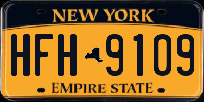 NY license plate HFH9109