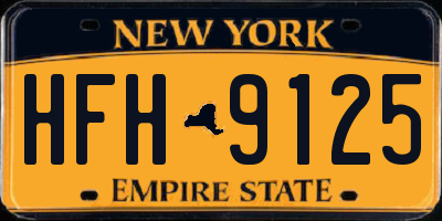 NY license plate HFH9125